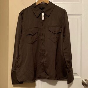 Madewell western shirt in linen blend